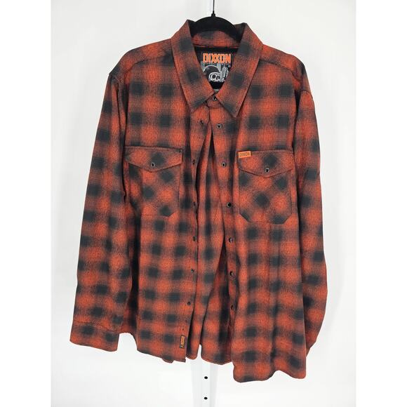 Dixxon The Hardin Men's 2XL Bamboo Pearl Snap Button Up Western Flannel - Picture 1 of 5